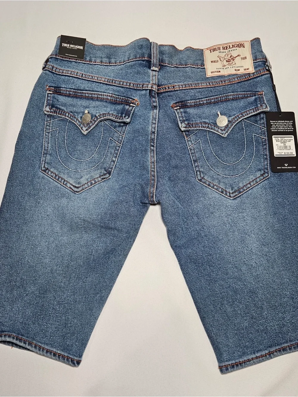 True Religion NWT Rocco Denim Shorts Size W30 Blue Jean Shorts